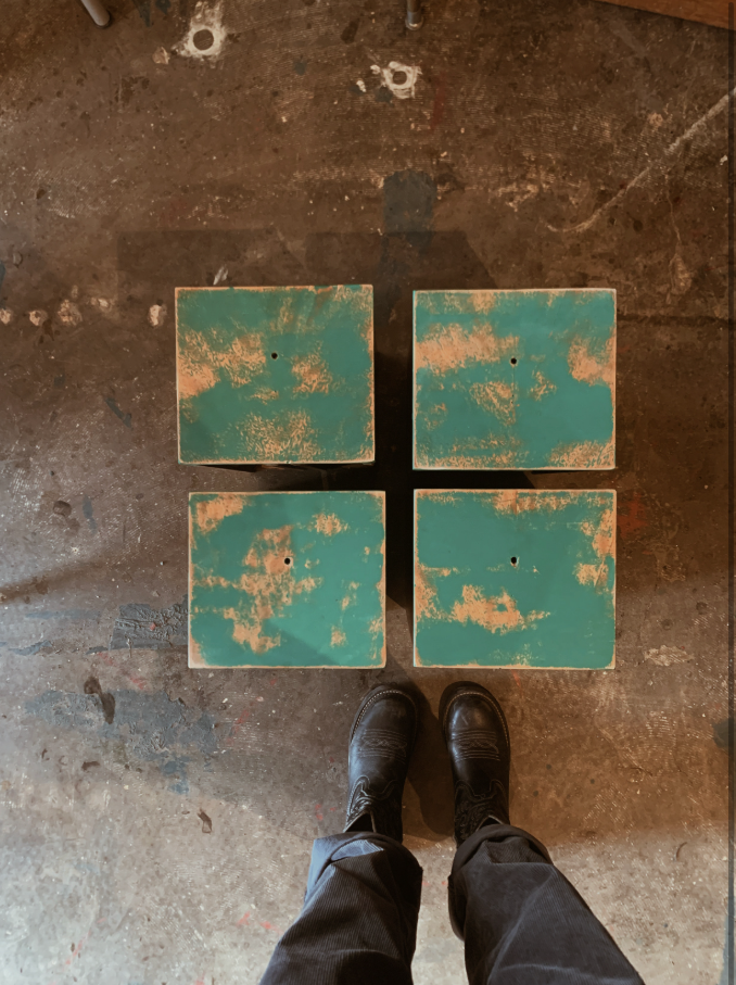 Vintage patina drawer fronts